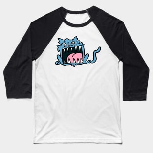 Big Mouth Blue Baby Kitty Baseball T-Shirt